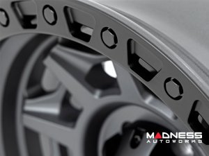 Jeep Custom Wheels (1) - Rough Country - 85 Series - Gunmetal Gray w/ Black Lip - 17 x 9.0 / 5 x 5 / -12 / 4.5" Jeep Custom Wheels (1) - Rough Country - 85 Series - Gunmetal Gray w/ Black Lip - 17 x 9.0 / 5 x 5 / -12 / 4.5"